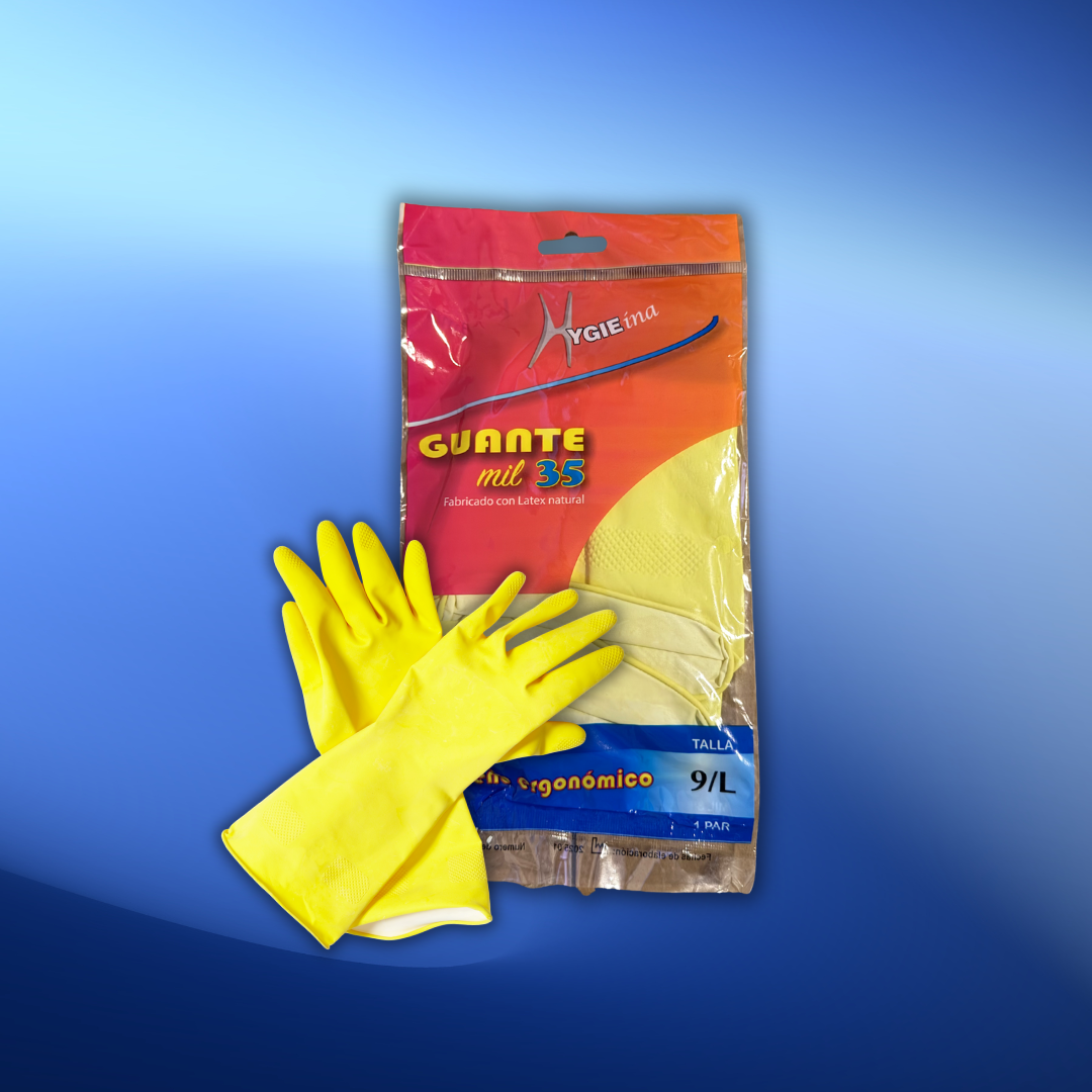Guantes Aseo Latex Talla L