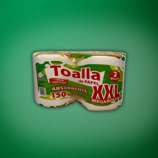 Toalla Papel XXL Prepicado Simple Stronger 2x150 Metros